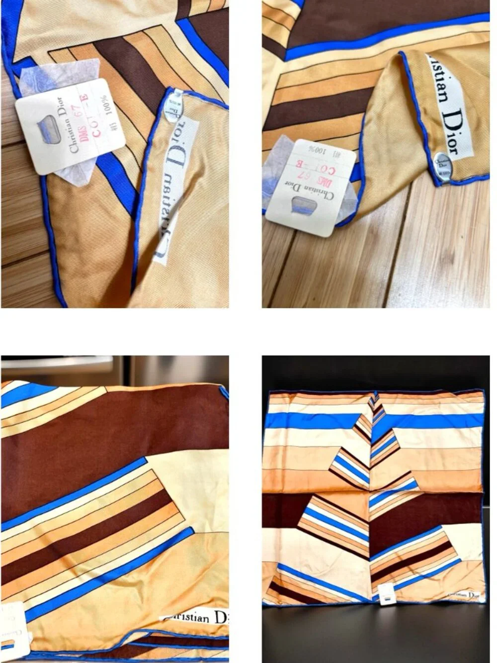 New-Christian Dior  silk Satin Neck-kerchief 20